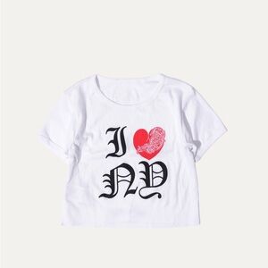 Chrome Hearts I Heart NY Baby Crop Tee O/S